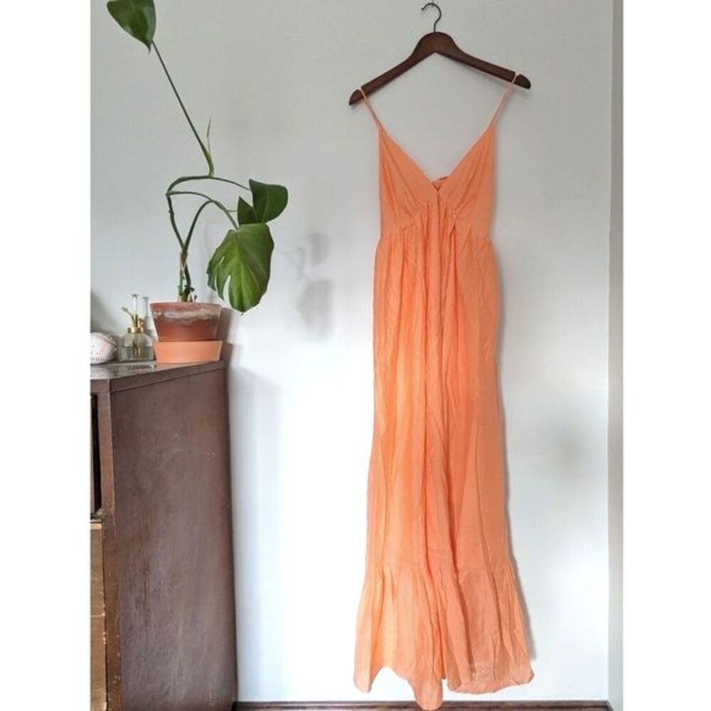 Mable Stella Orange Maxi A-Line Tie Back Dress - Picture 5 of 15